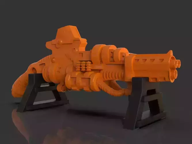 Stylized Sci-Fi Shotgun Sculpture