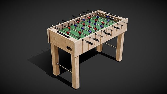 Foosball Table Low-poly 3D model