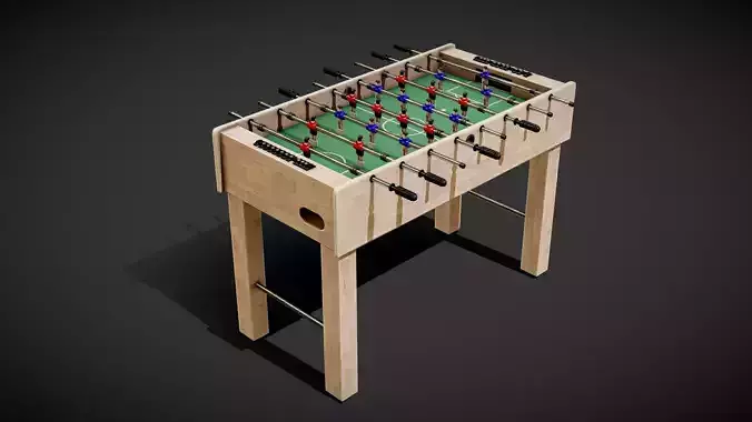 Foosball Table Low-poly 3D model