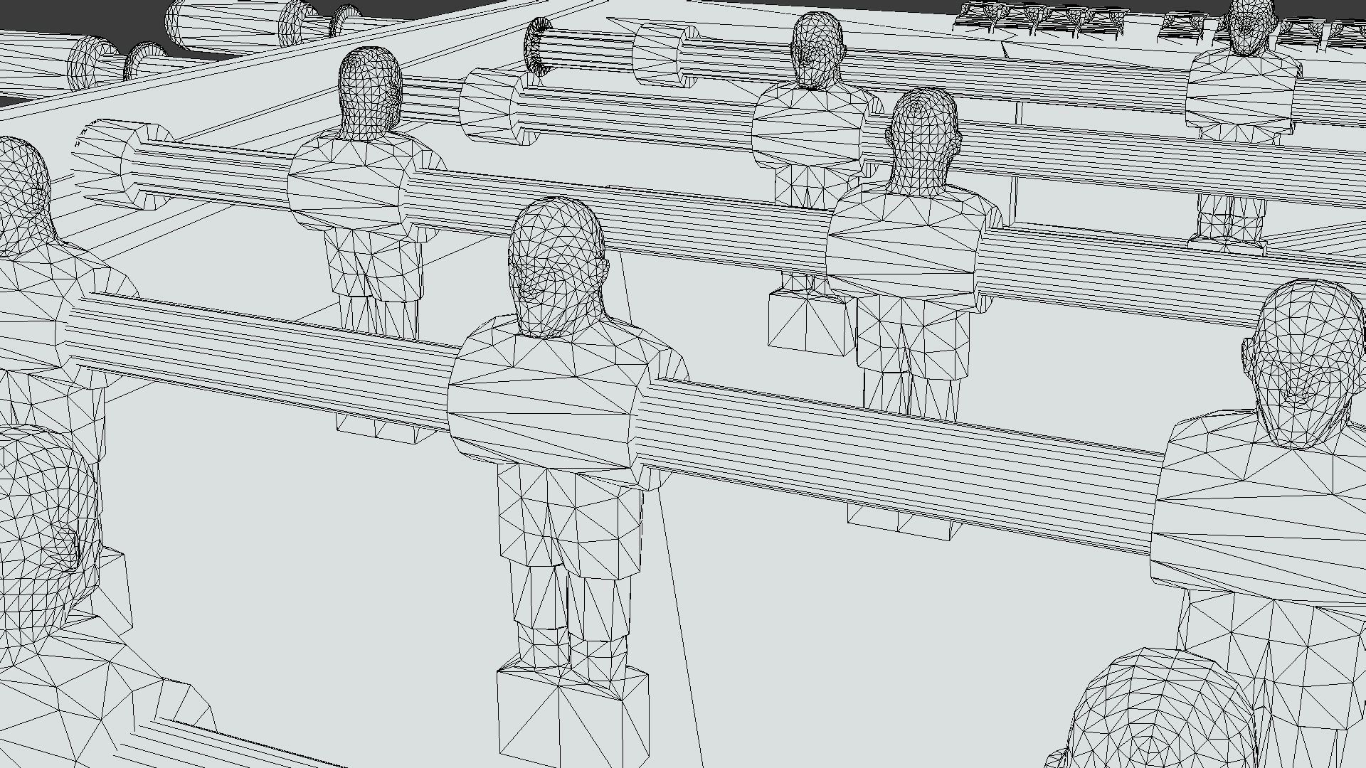 Foosball Table Low-poly 3D model_10