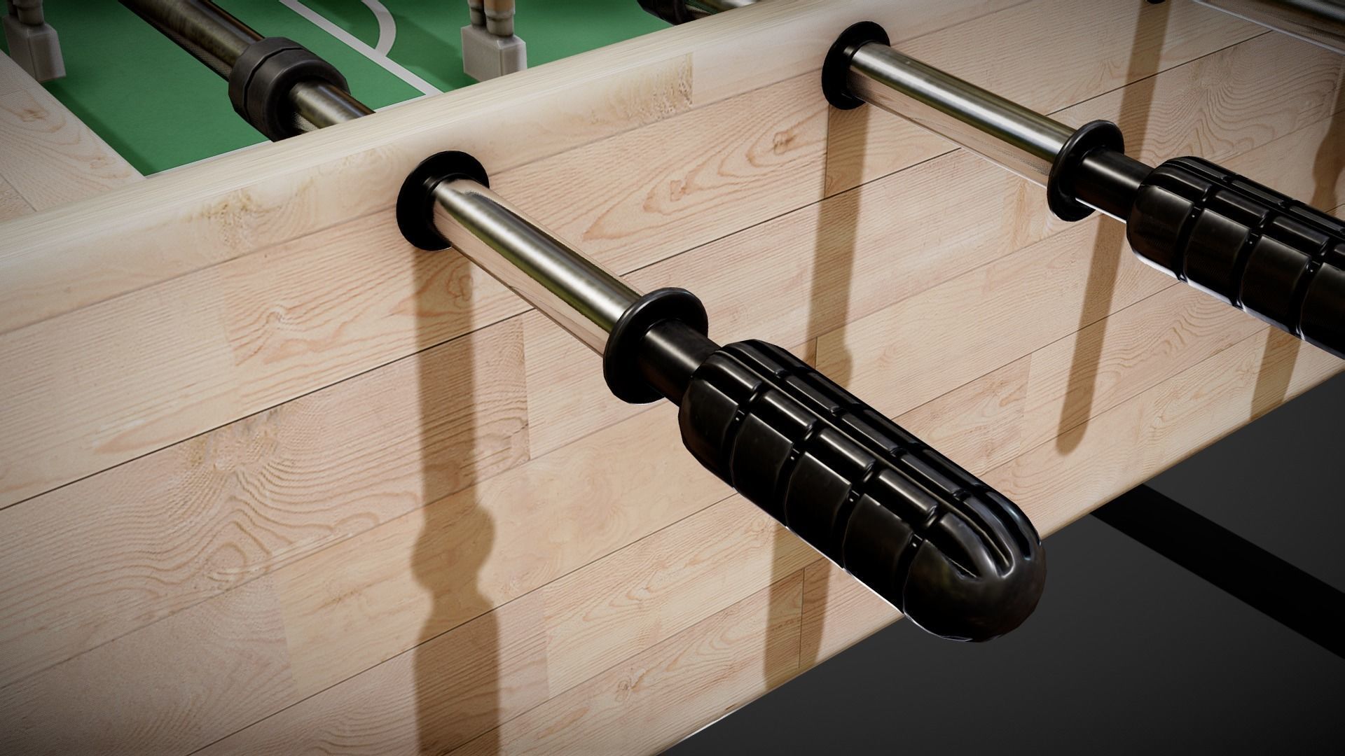 Foosball Table Low-poly 3D model_3