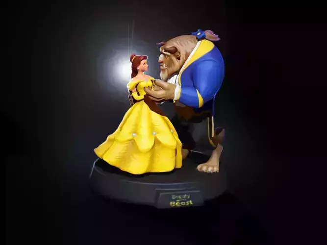 The Beauty and The Beast stl 3d model printing