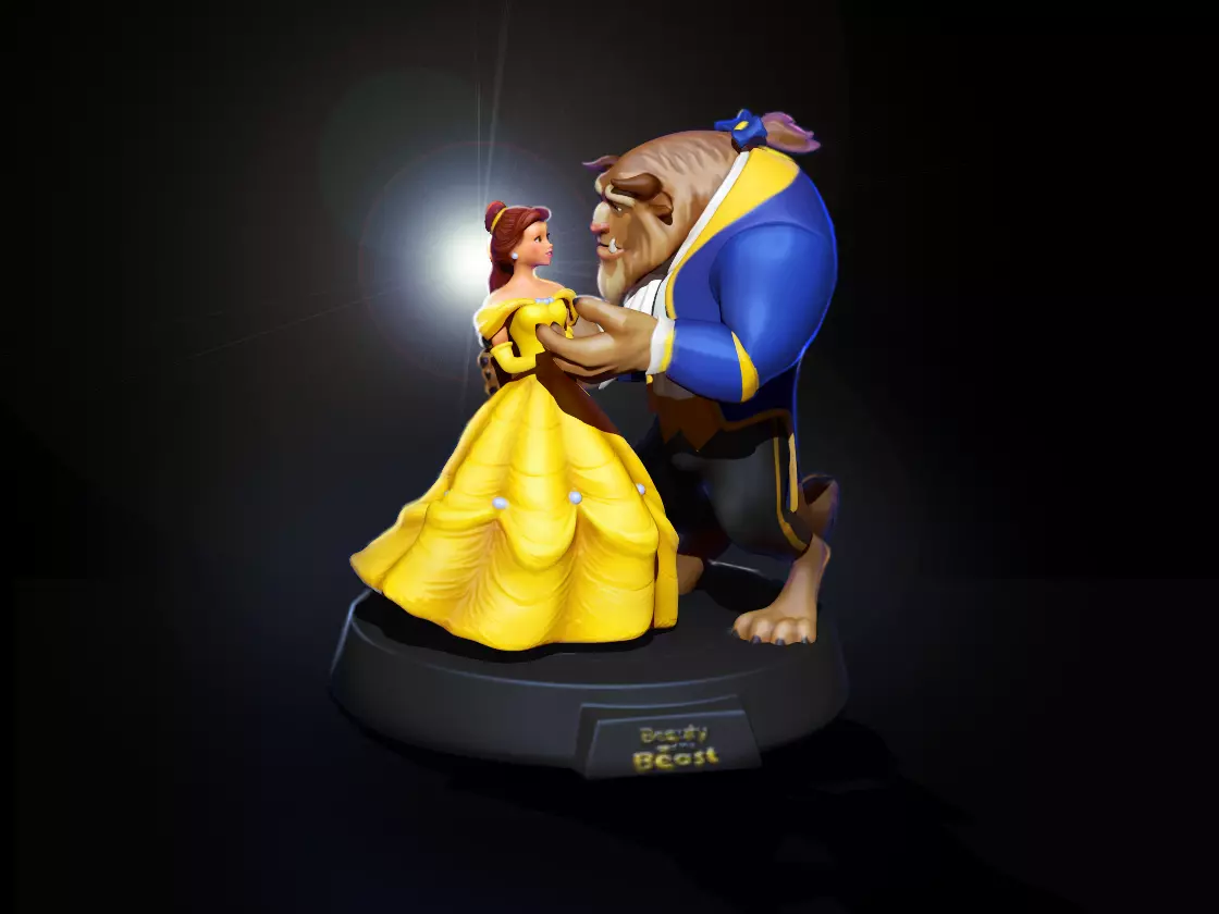 The Beauty and The Beast stl 3d model printing 3D print model_0