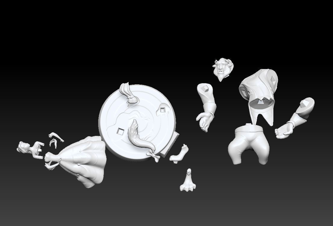 The Beauty and The Beast stl 3d model printing 3D print model_3