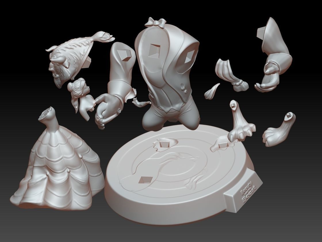 The Beauty and The Beast stl 3d model printing 3D print model_4