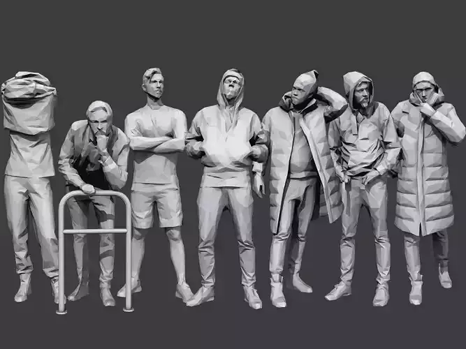 Lowpoly People Casual Pack Volume 32