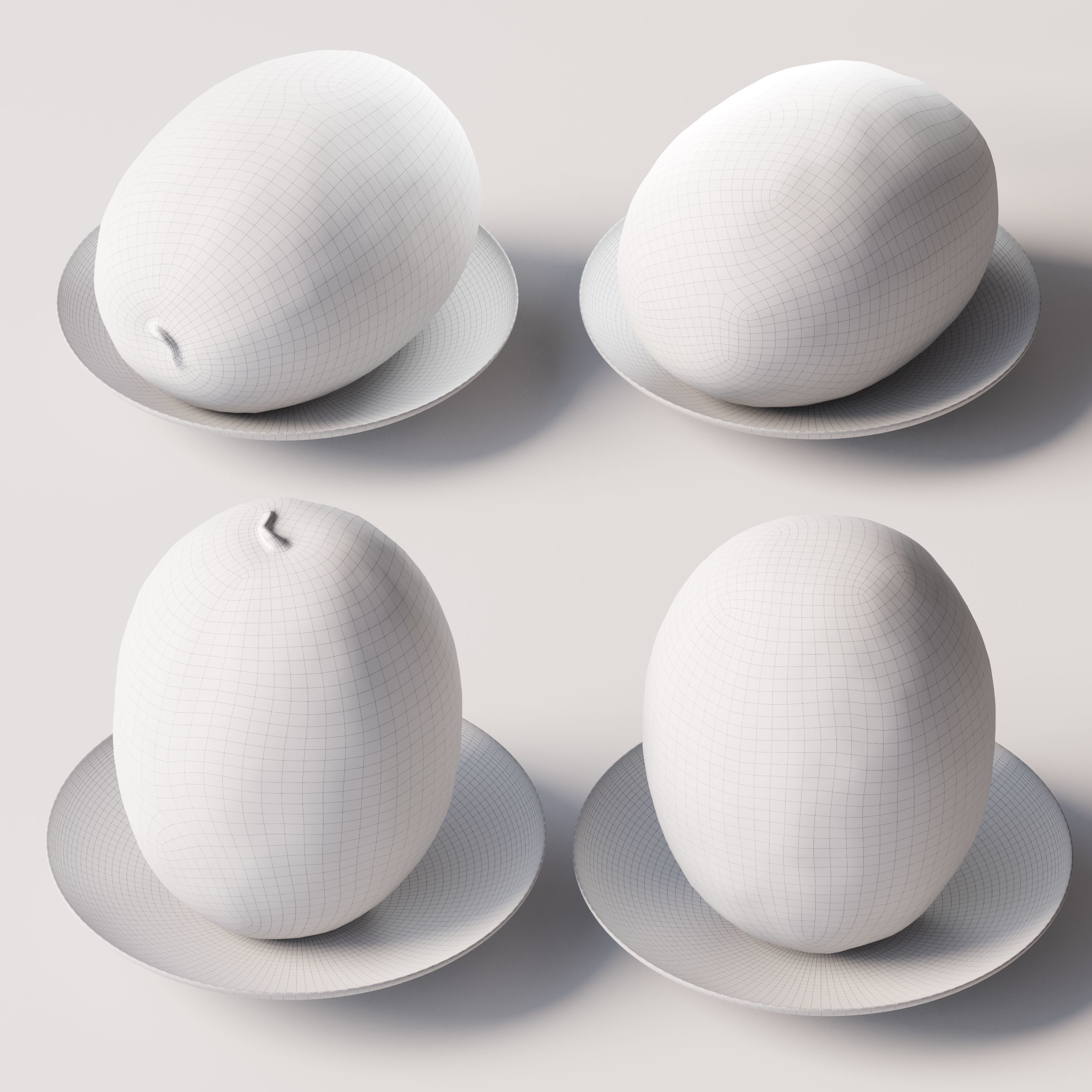 Melon galia Low-poly 3D model_10