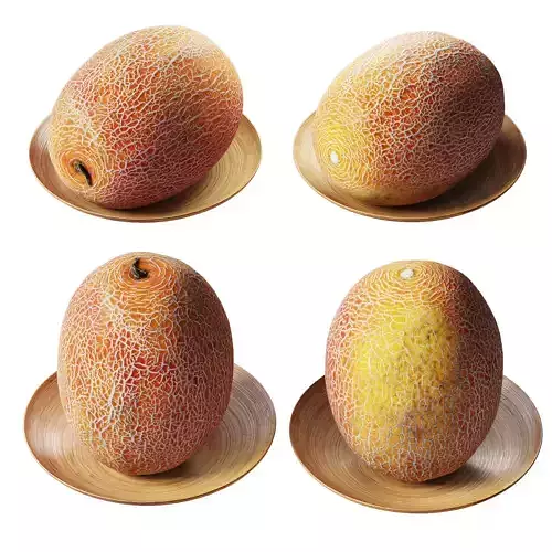 Melon galia Low-poly 3D model