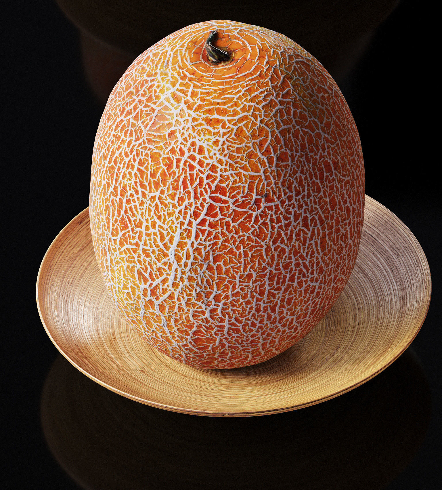 Melon galia Low-poly 3D model_7