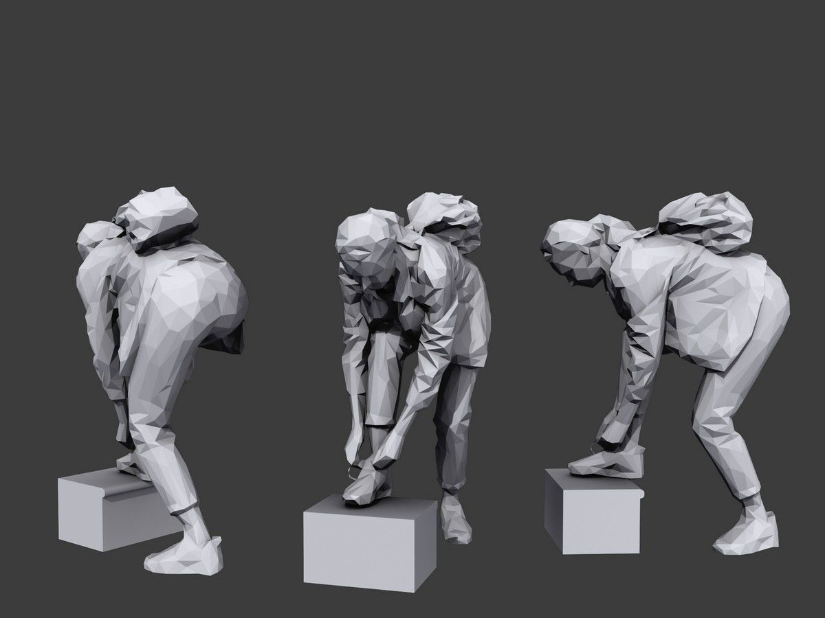 Lowpoly People Casual Pack Volume 33 Low-poly 3D model_5