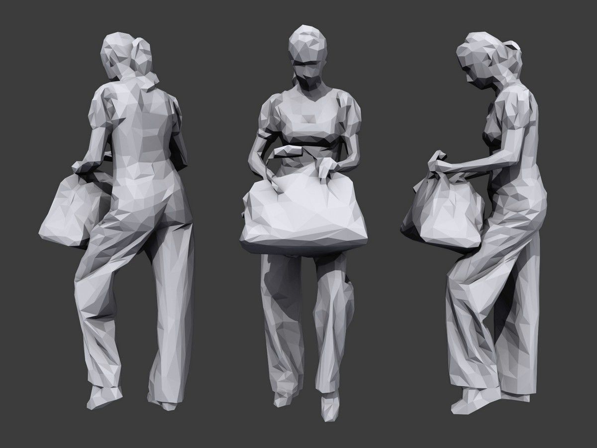 Lowpoly People Casual Pack Volume 33 Low-poly 3D model_6