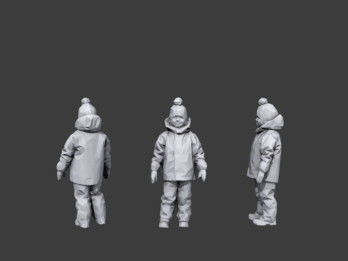 Lowpoly People Casual Pack Volume 33 Low-poly 3D model_2