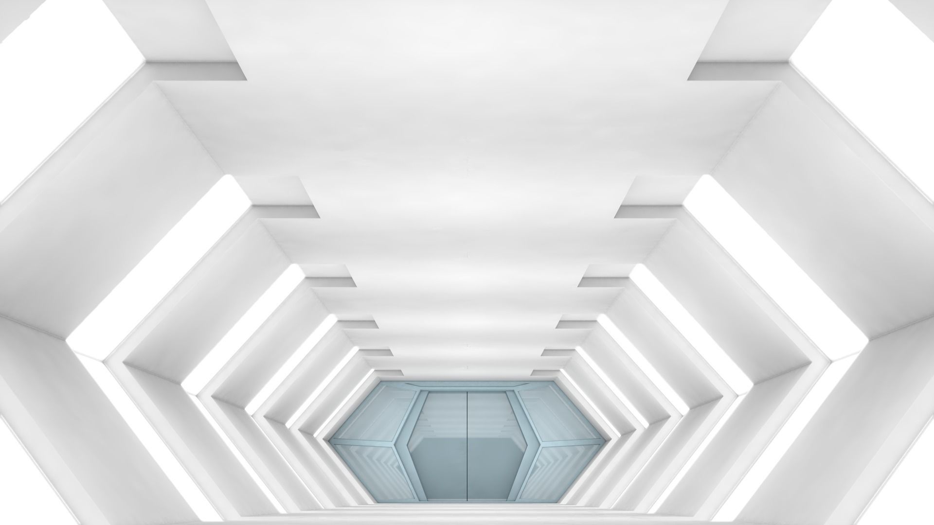 Sci Fi Tunnel 3D model_2