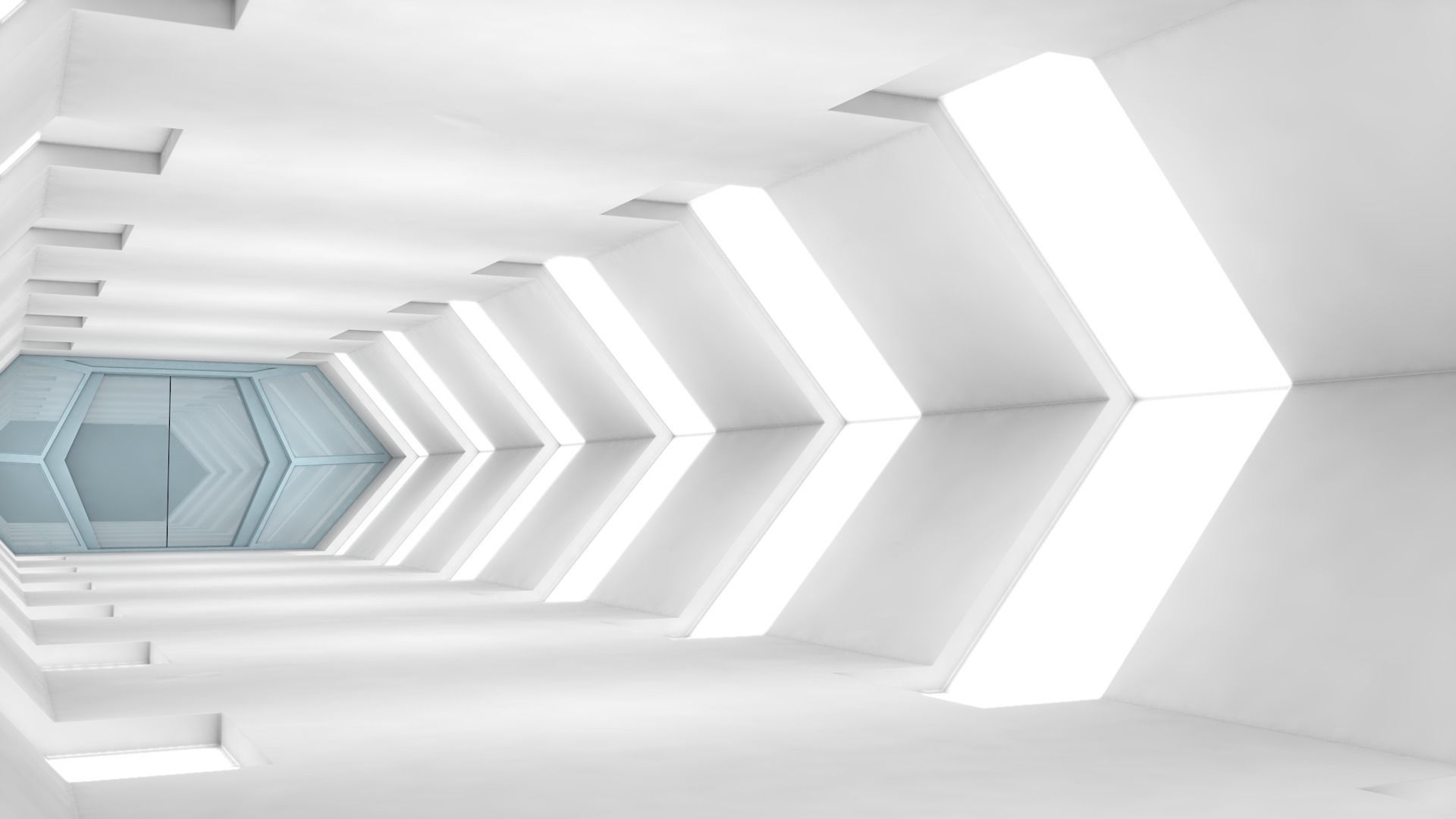 Sci Fi Tunnel 3D model_3