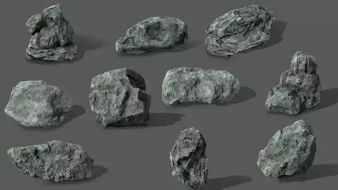 Rock Collection 015 Low-poly 3D model