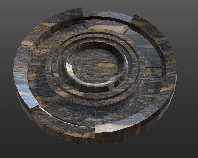 3D ancient stand base KITBASH Low-poly 3D model_9