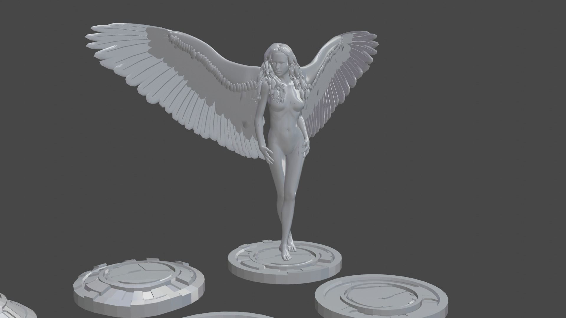 3D ancient stand base KITBASH Low-poly 3D model_22