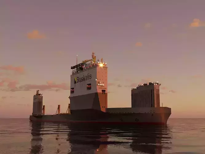 Boka Vanguard Heavy transport vessel 3D model