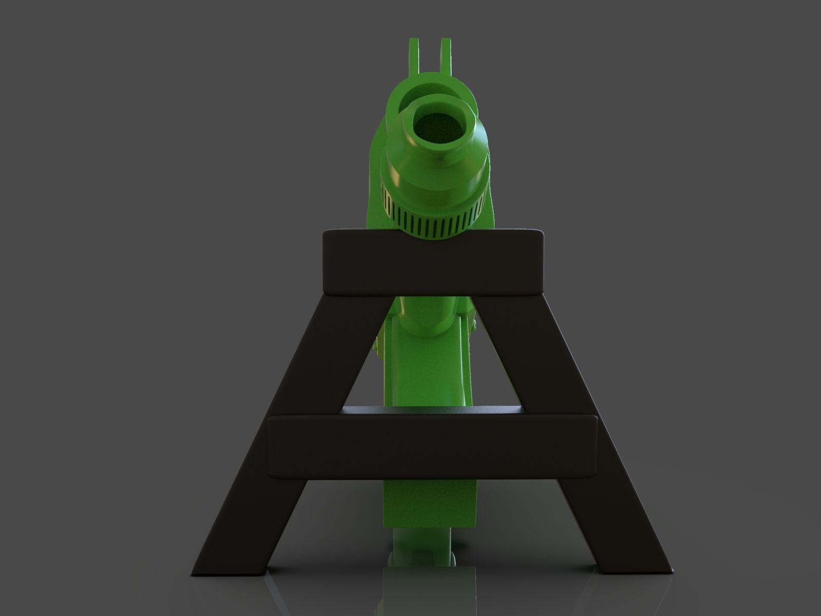 Stylized Sci-Fi Pistol Sculpture 3D print model_7