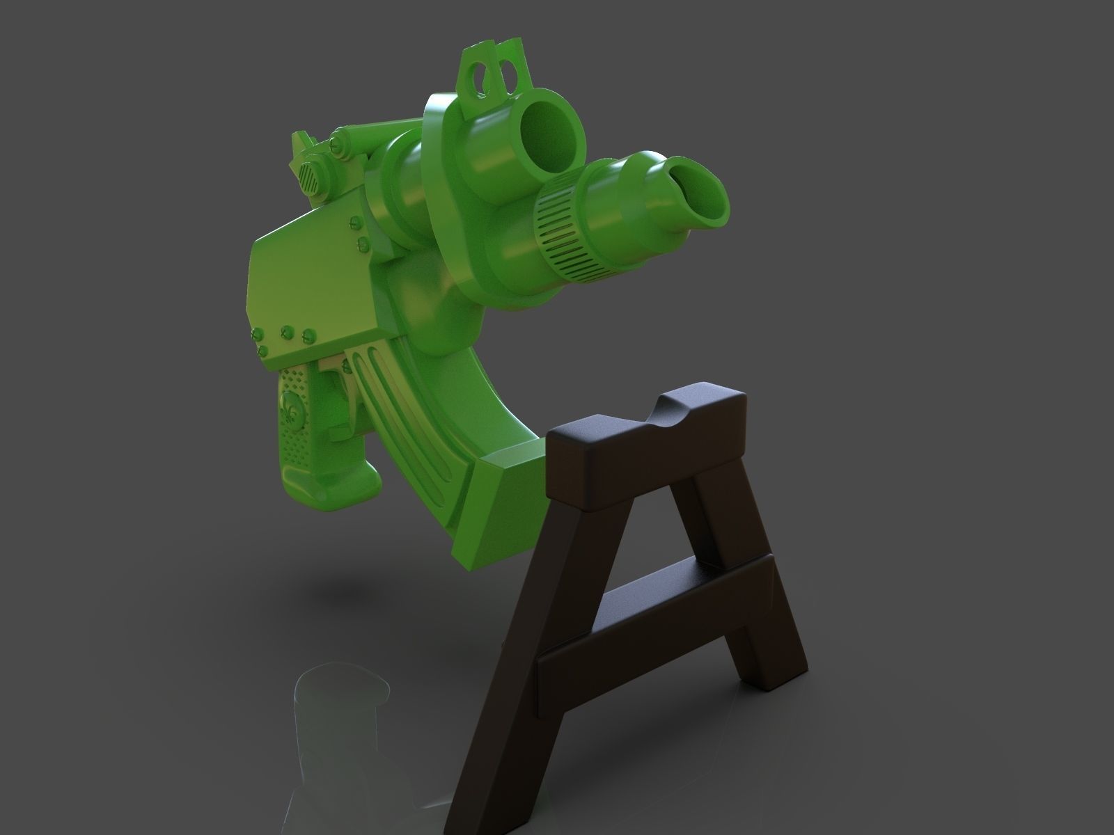 Stylized Sci-Fi Pistol Sculpture 3D print model_16