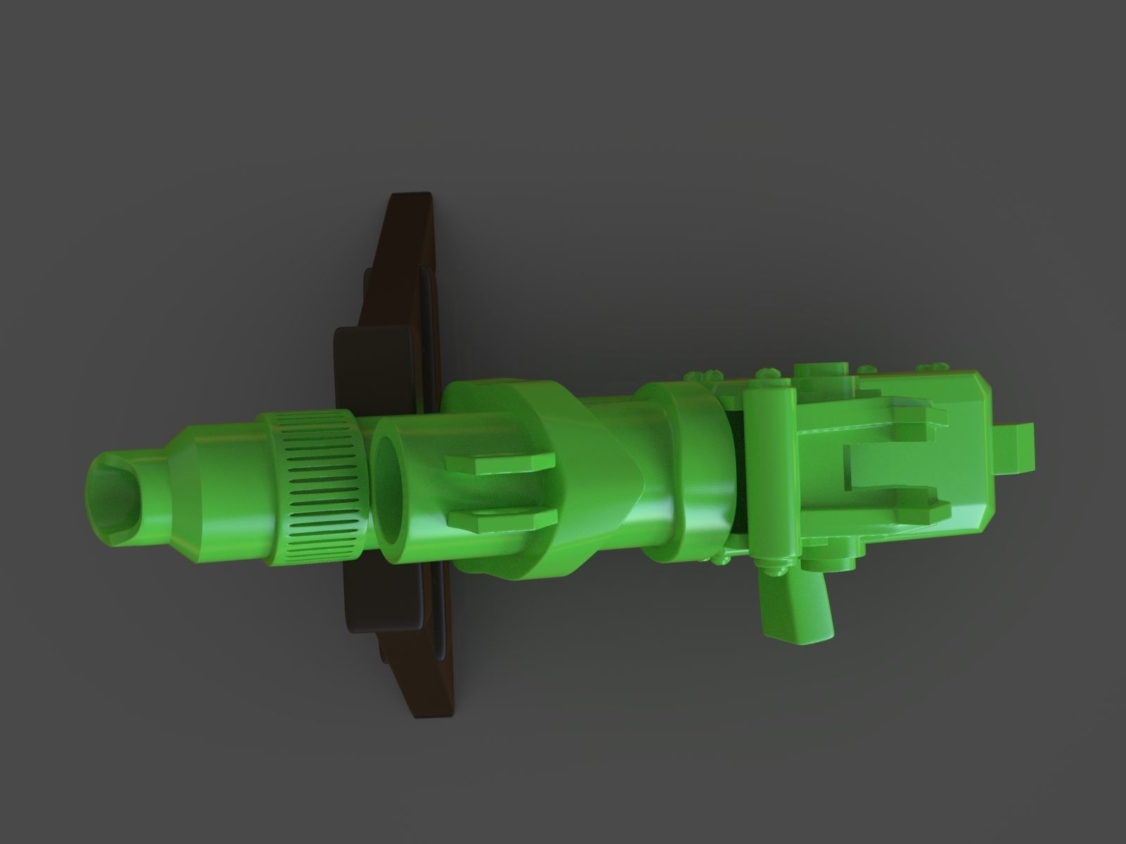 Stylized Sci-Fi Pistol Sculpture 3D print model_12