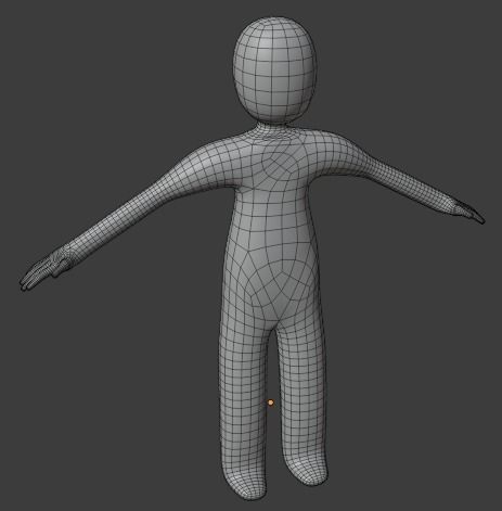 Humanoid character base 3D model_3