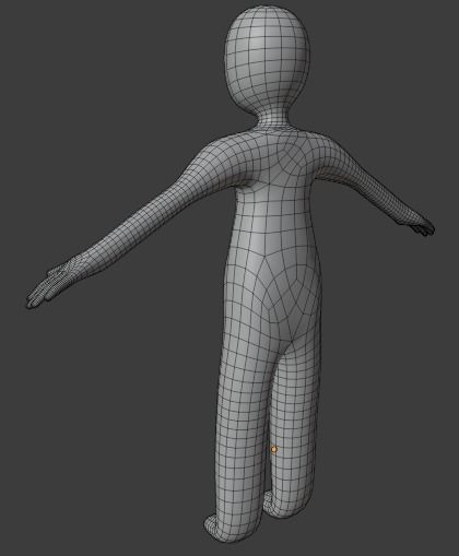 Humanoid character base 3D model_4