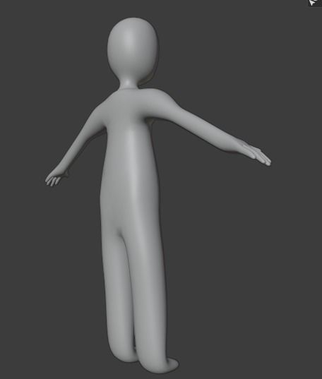 Humanoid character base 3D model_1