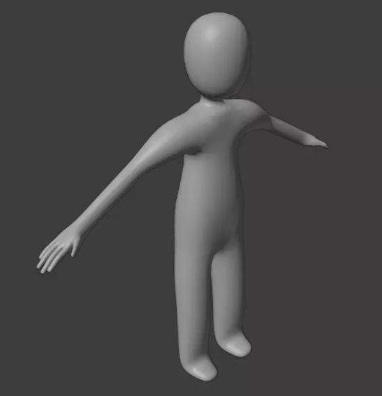 Humanoid character base 3D model_0