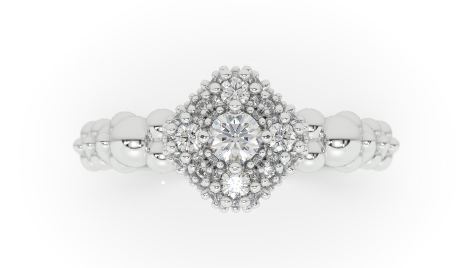 diamond bubbls ring 3D print model_8