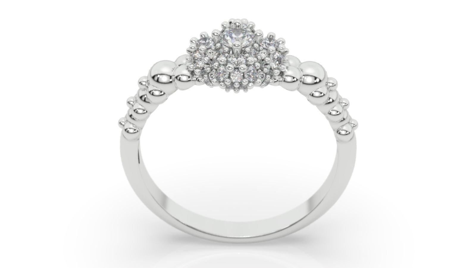 diamond bubbls ring 3D print model_7