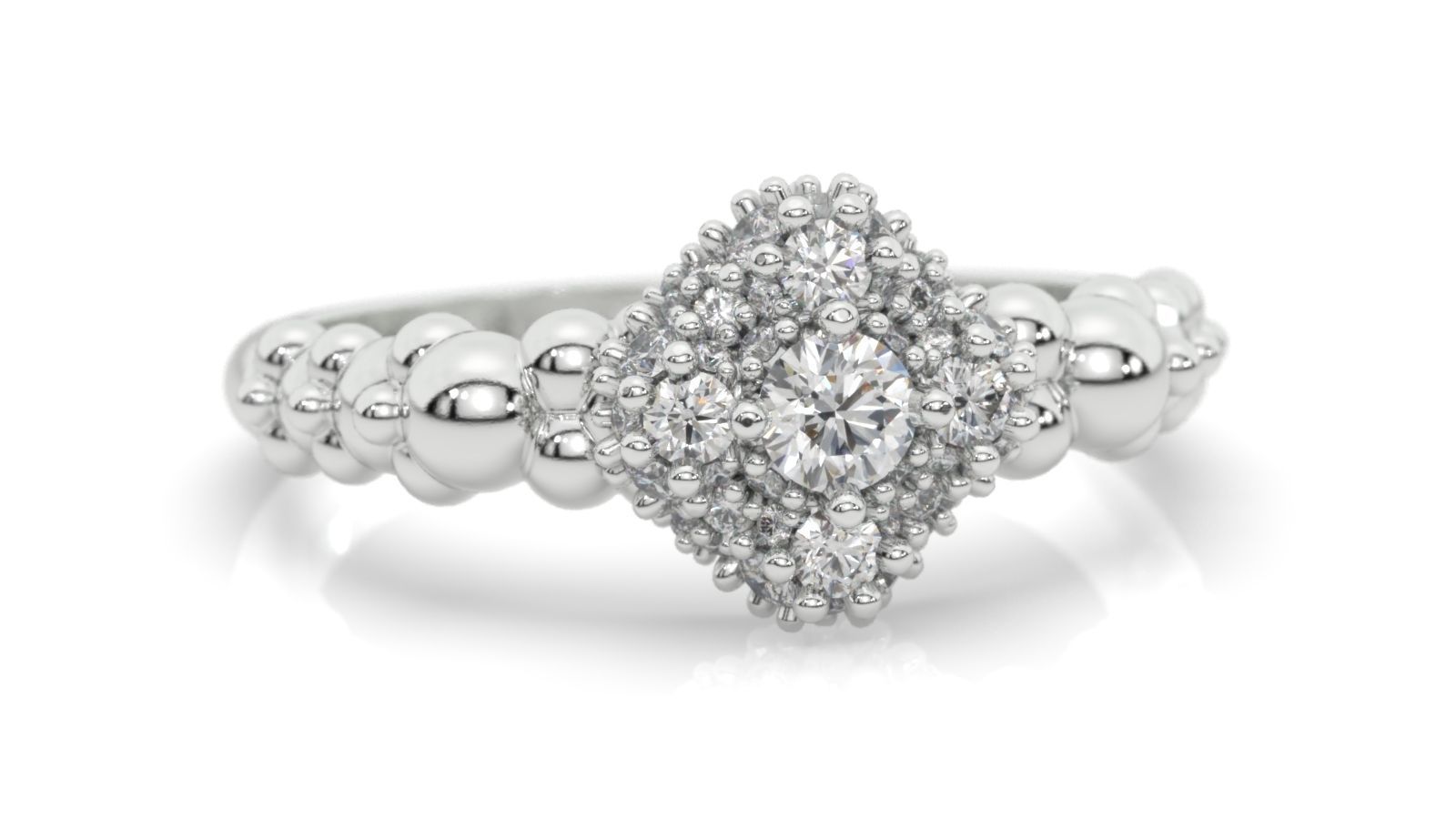 diamond bubbls ring 3D print model_9