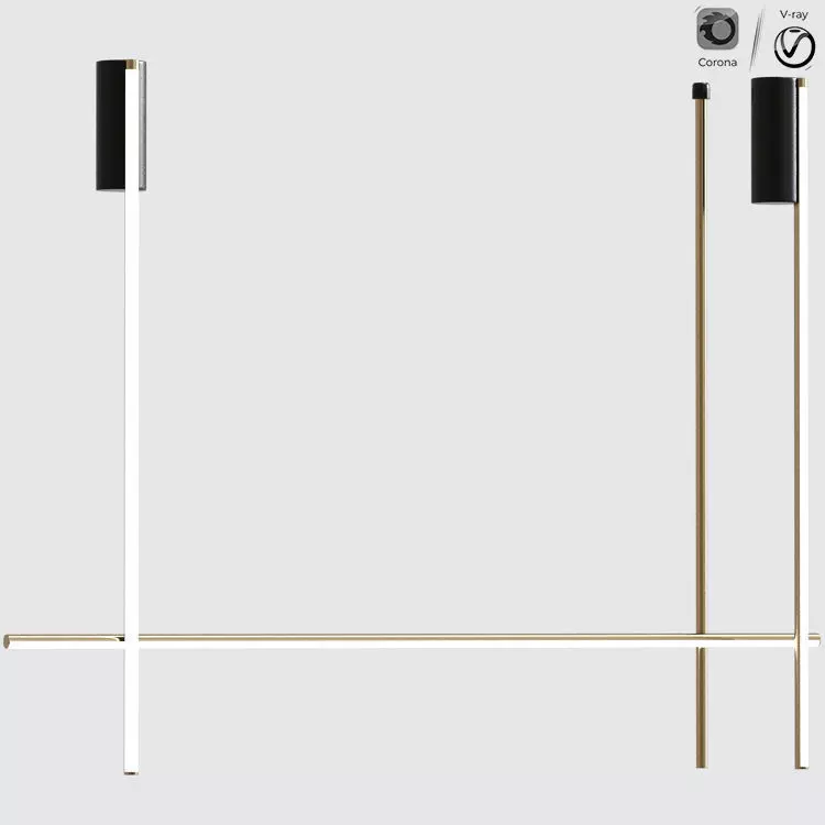 FLOS Coordinates C2 LED ceiling lamp Collection 3D model_0