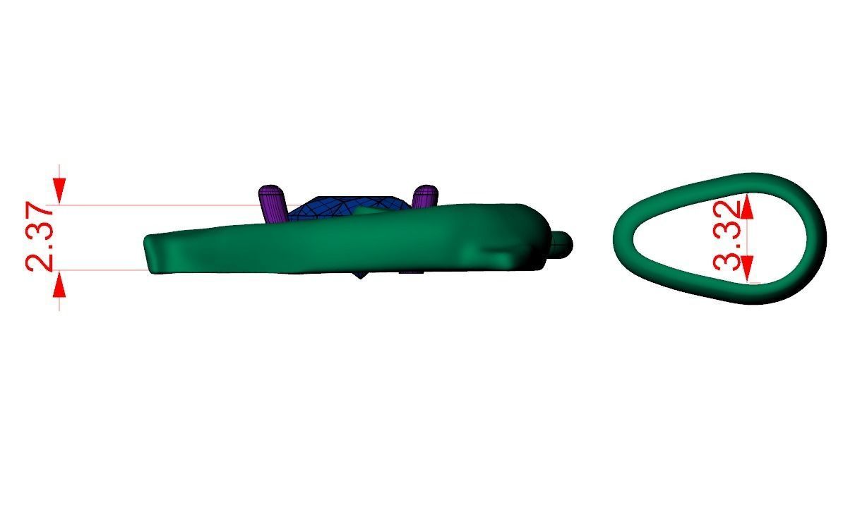 Pendant Dolphins Kissing Heart  3D print model_6