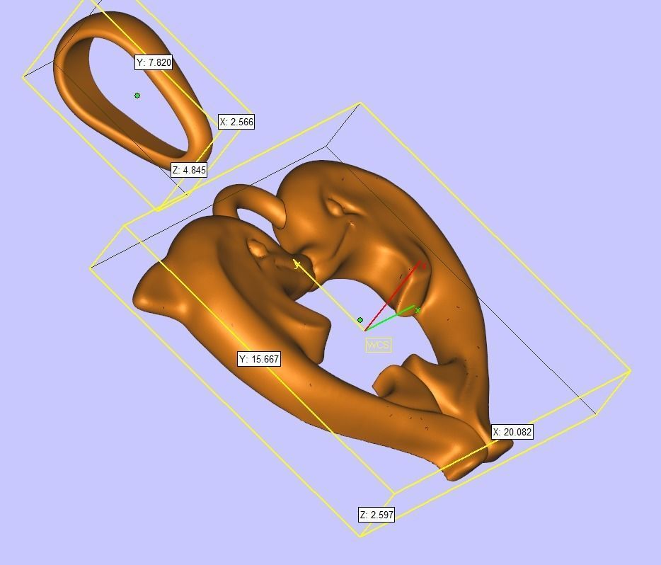 Pendant Dolphins Kissing Heart  3D print model_4