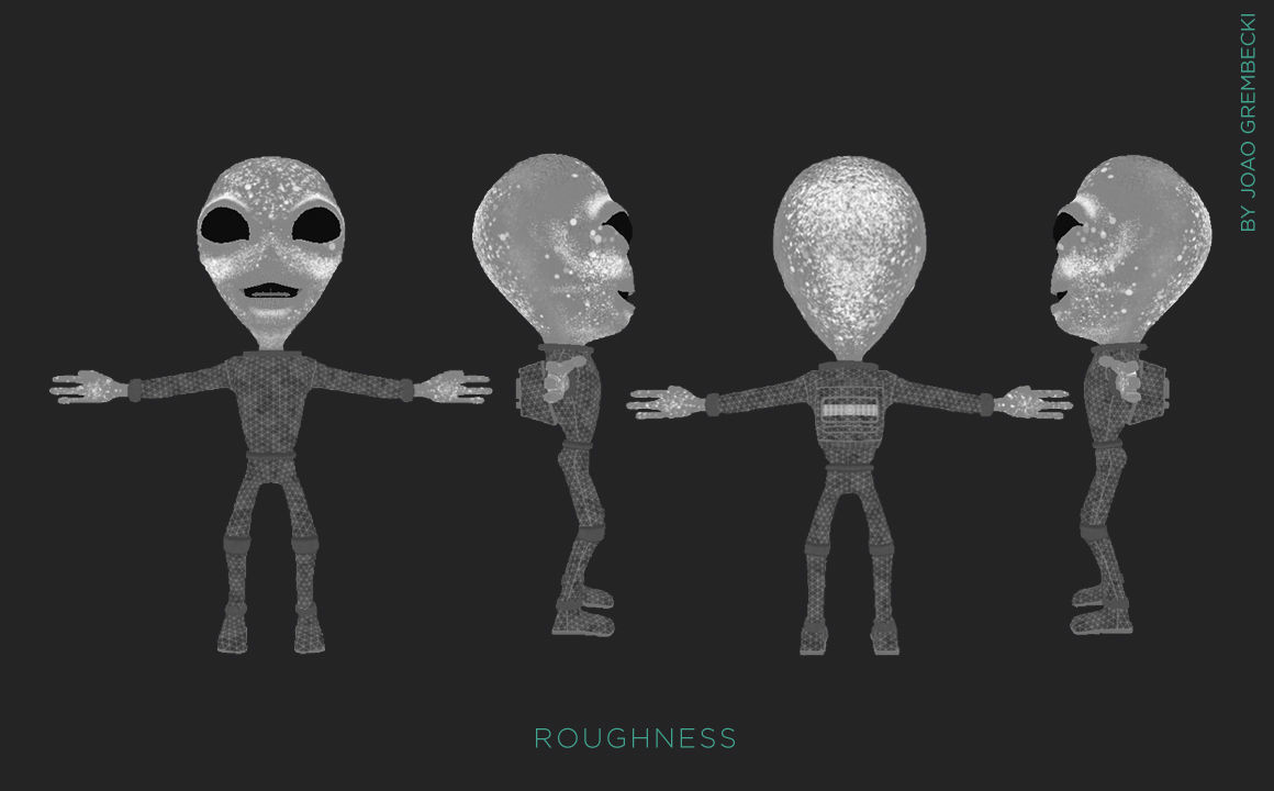 Alien Cartoon Low-poly 3D model_9