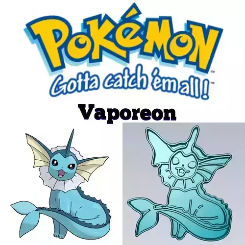 Amazing Pokemon Vaporeon Cookie Cutter Stamp Cake Decorating 