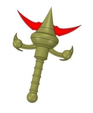 Sword with handle 3D print model_3