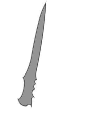 Sword with handle 3D print model_2