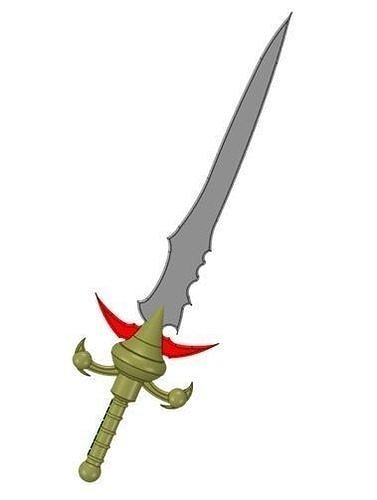 Sword with handle 3D print model