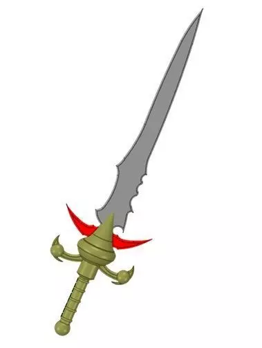 Sword with handle 3D print model_0
