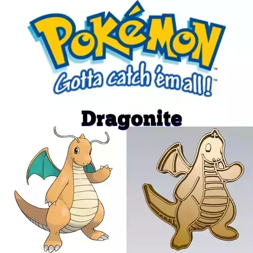 Amazing Pokemon Dragonite Cookie Cutter Stamp Cake Decorating 
