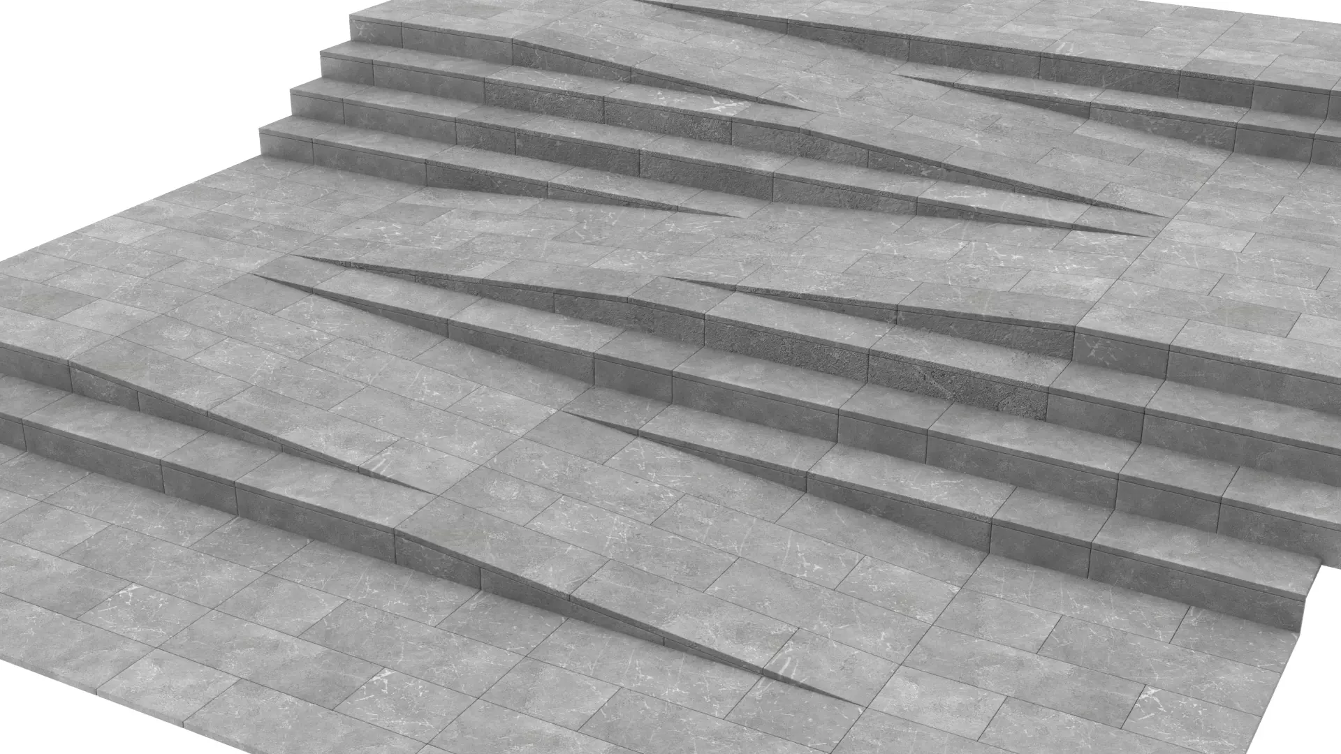 Ramp Stair Low-poly 3D model_0