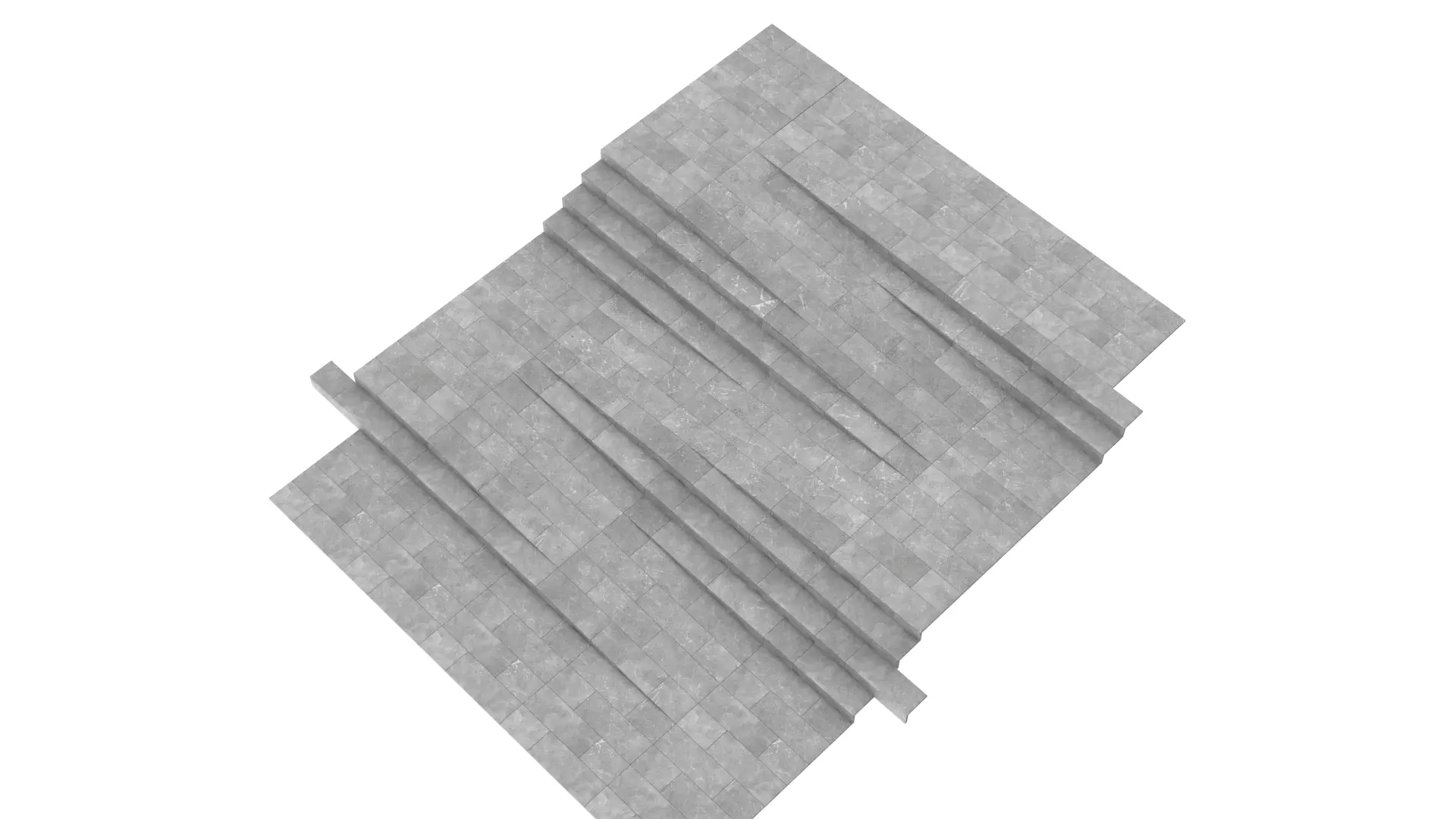 Ramp Stair Low-poly 3D model_3