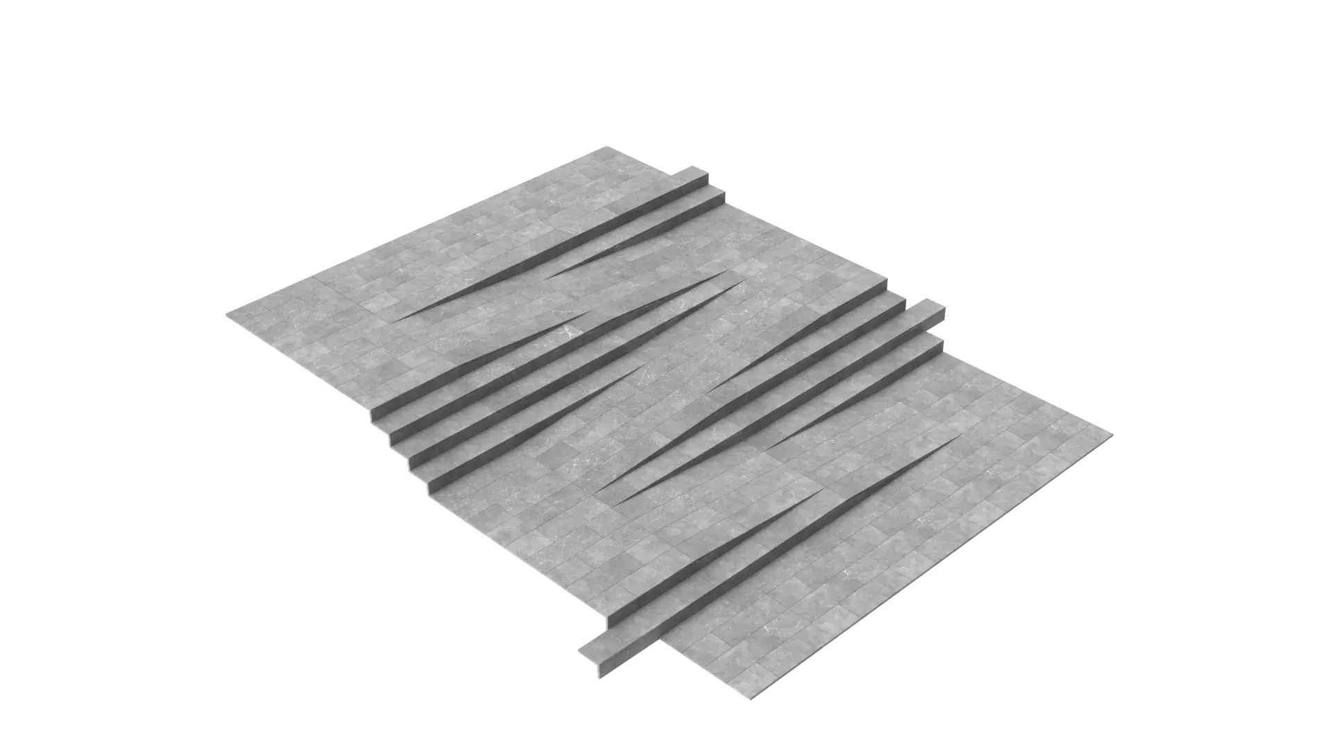 Ramp Stair Low-poly 3D model_6