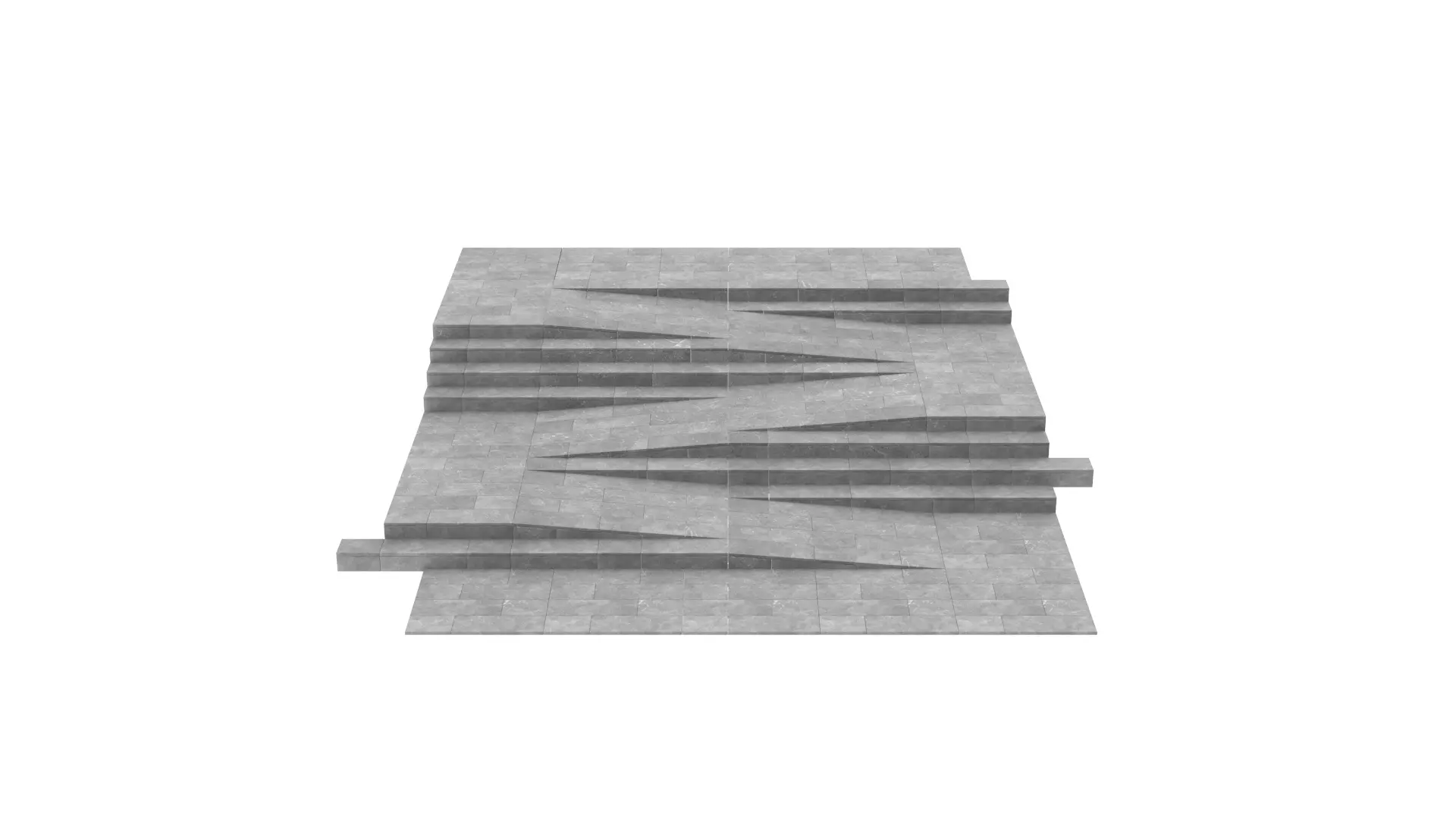 Ramp Stair Low-poly 3D model_5