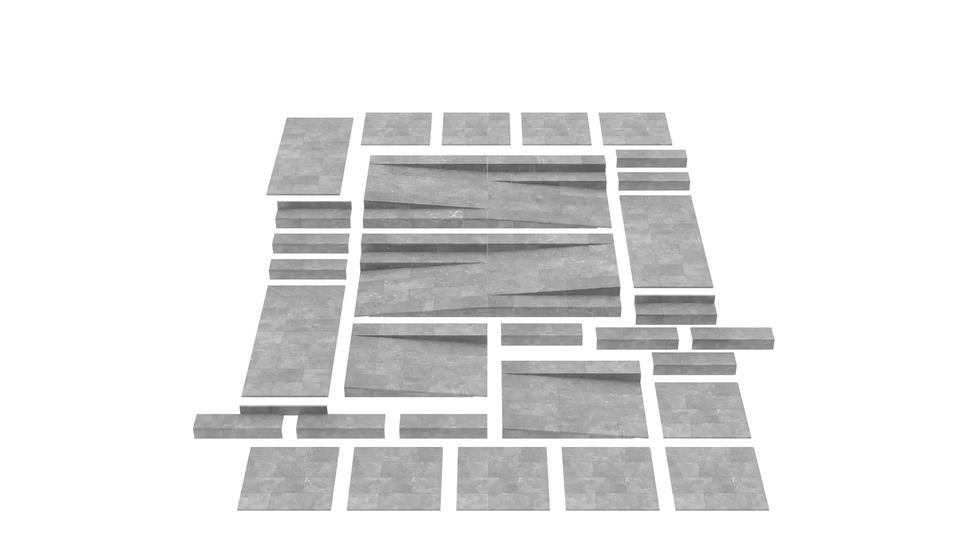 Ramp Stair Low-poly 3D model_2