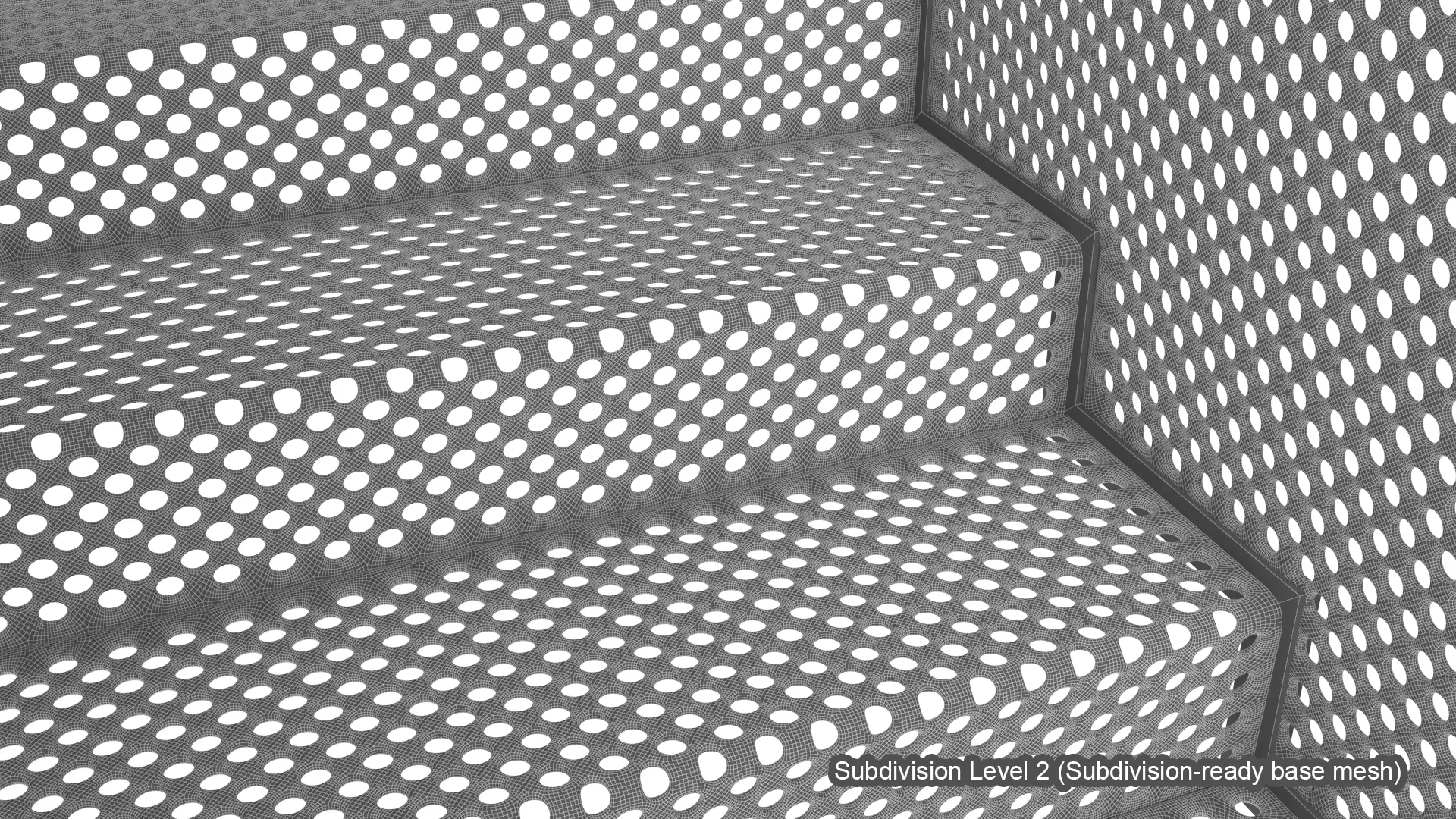 Hanging Red Staircase Low-poly 3D model_8