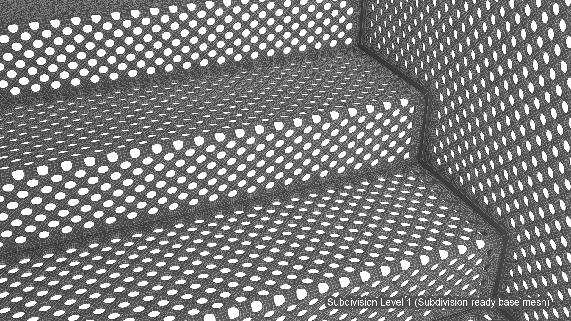 Hanging Red Staircase Low-poly 3D model_7