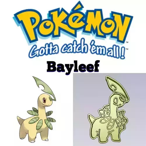 Amazing Pokemon Bayleef Cookie Cutter Stamp Cake Decorating 